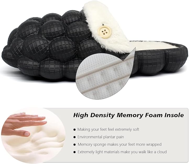 Cushioned Memory foam Cloud Slippers Funny Lychee Massage Non-slip Spa Slippers